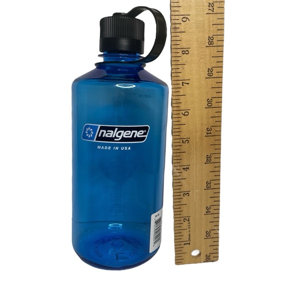 Nalgene Blue No BPA Water Bottle Narrow Mouth 32 oz Hiking Exercise USA Made - Picture 12 of 14